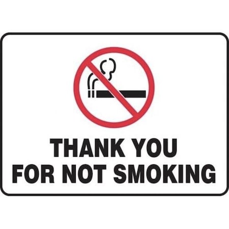 Accuform Designated Smoking Area, Dura-Plastic, 7 in x 10 in, Mounting Holes MSMK404XT